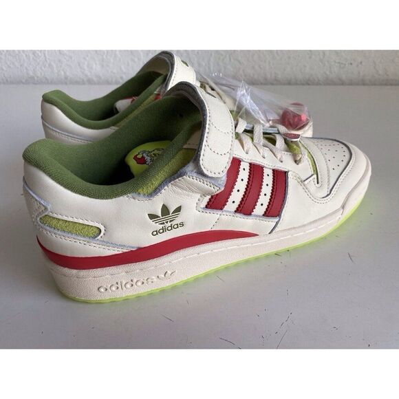 Adidas The Grinch Forum Low Fashion Sneakers ID3512 Men’s Sz 10 Charms Laces NEW main image 13